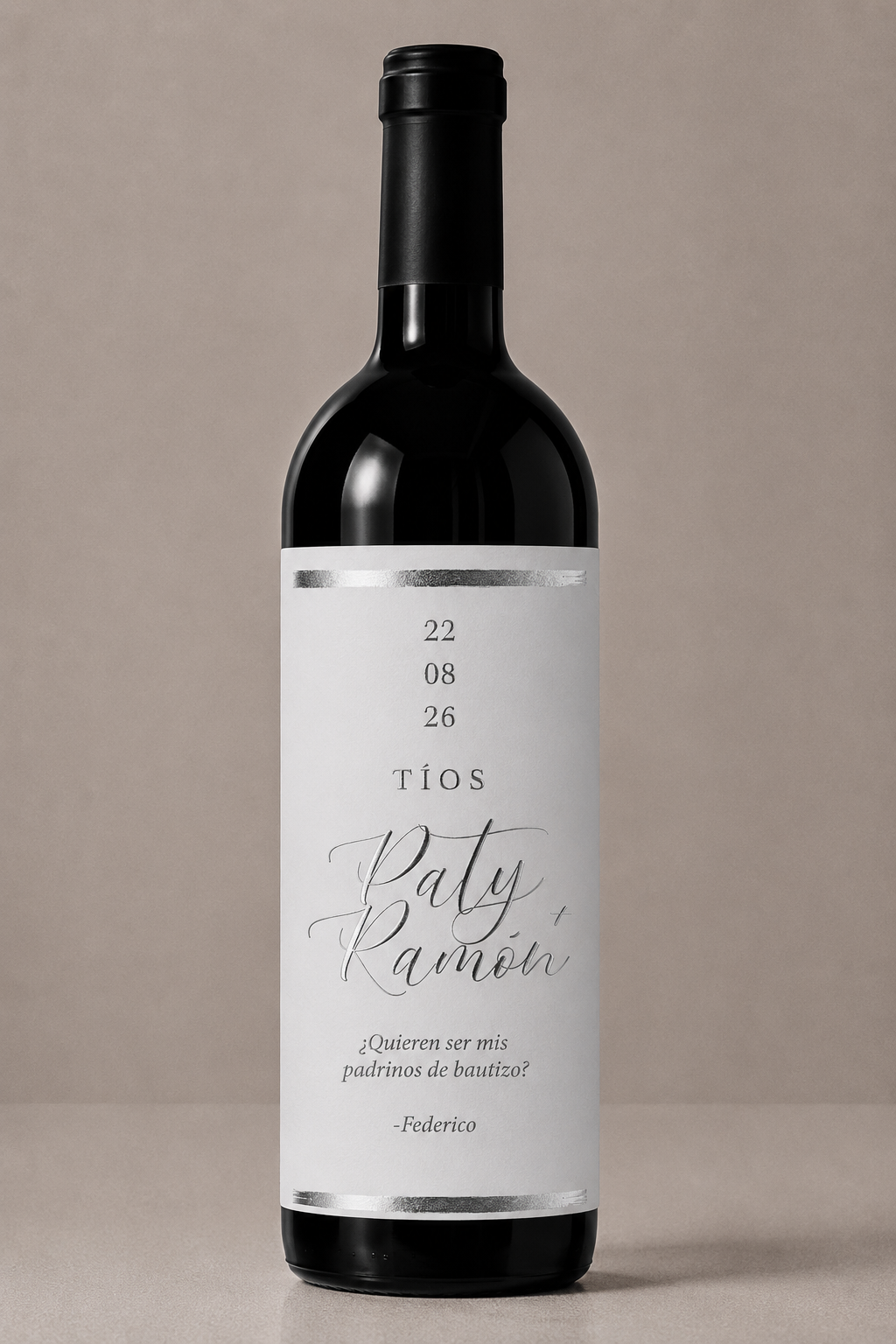 Etiqueta de vino personalizado