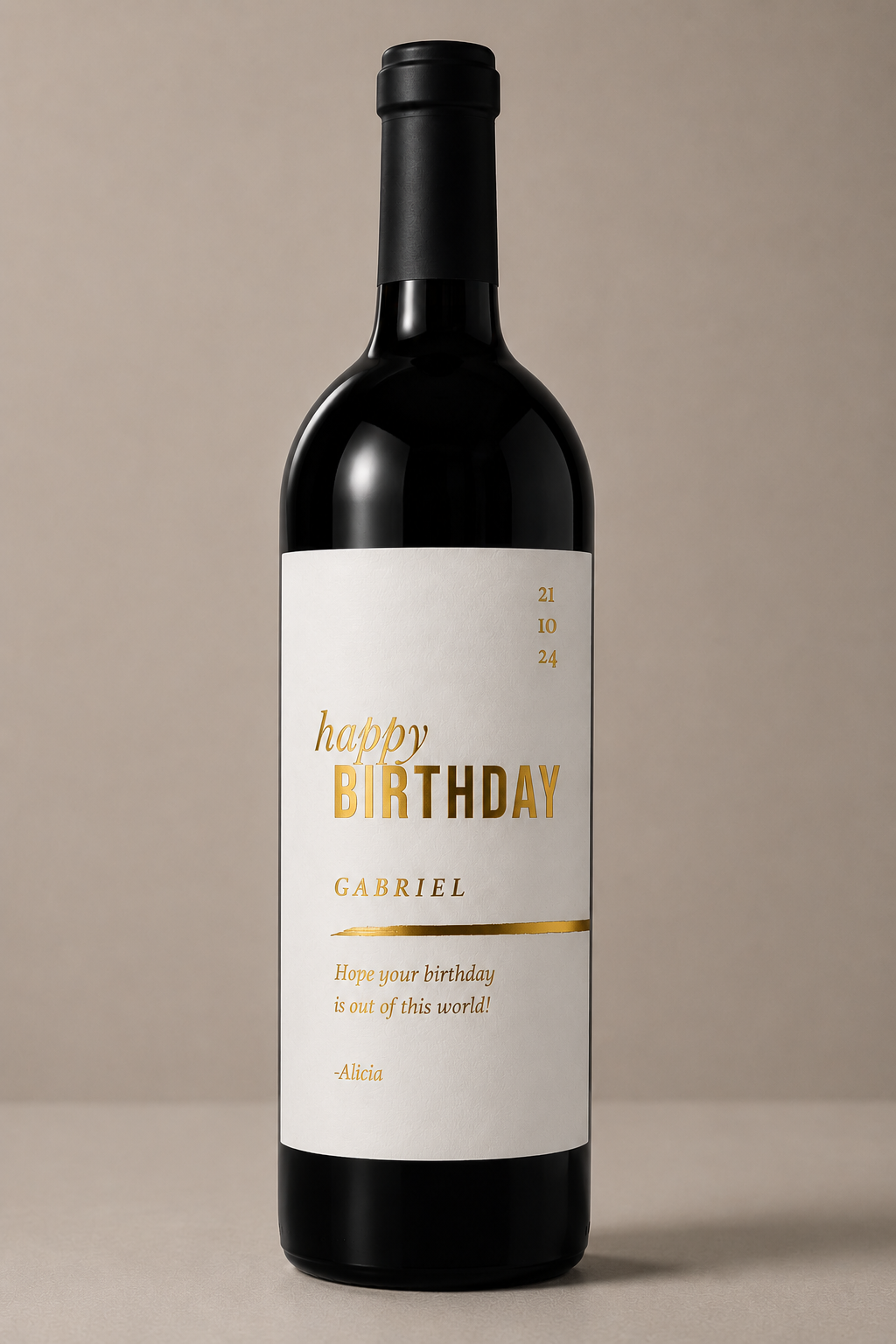Etiqueta de vino personalizado