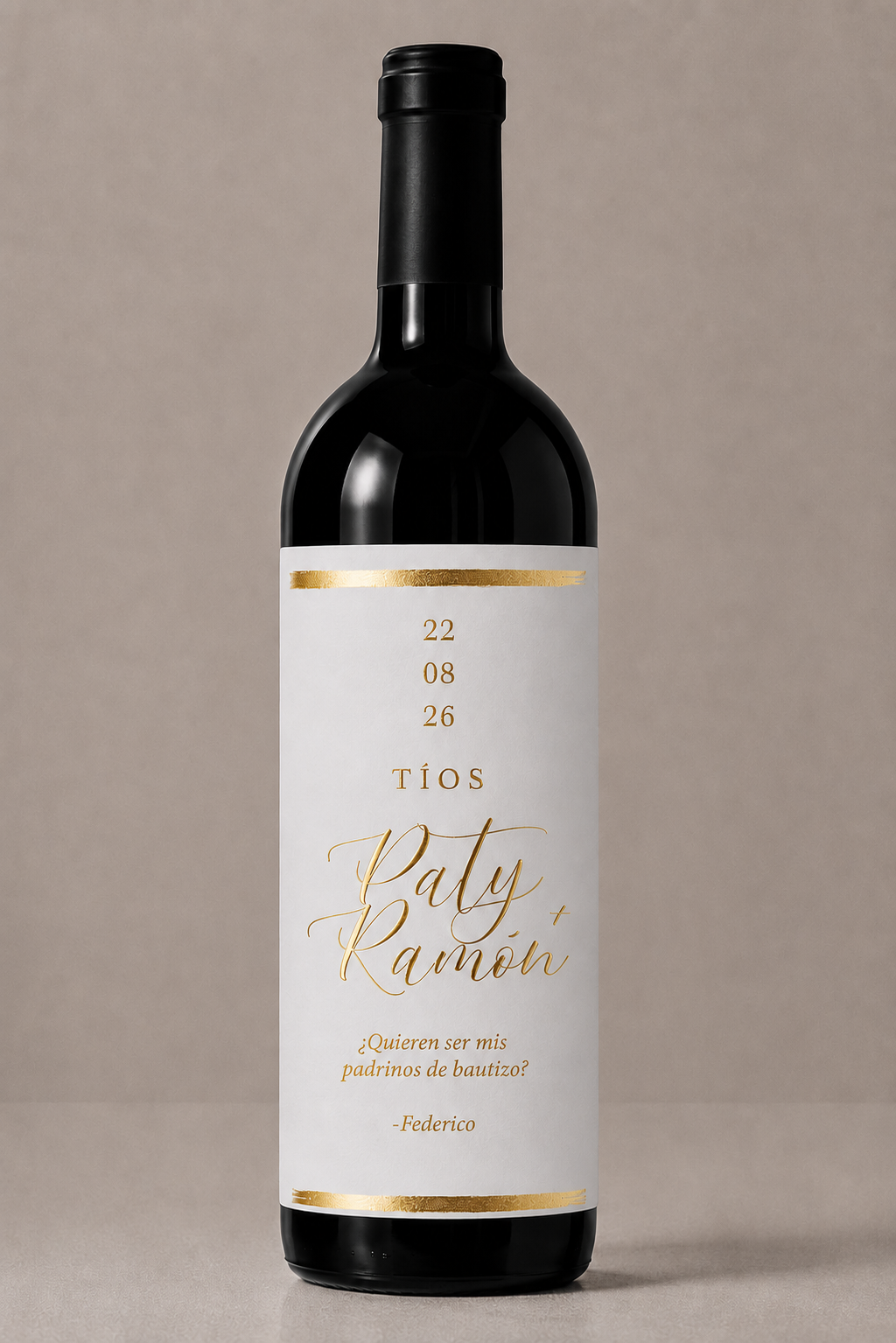 Etiqueta de vino personalizado