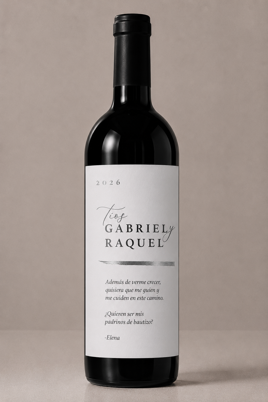 Etiqueta de vino personalizado