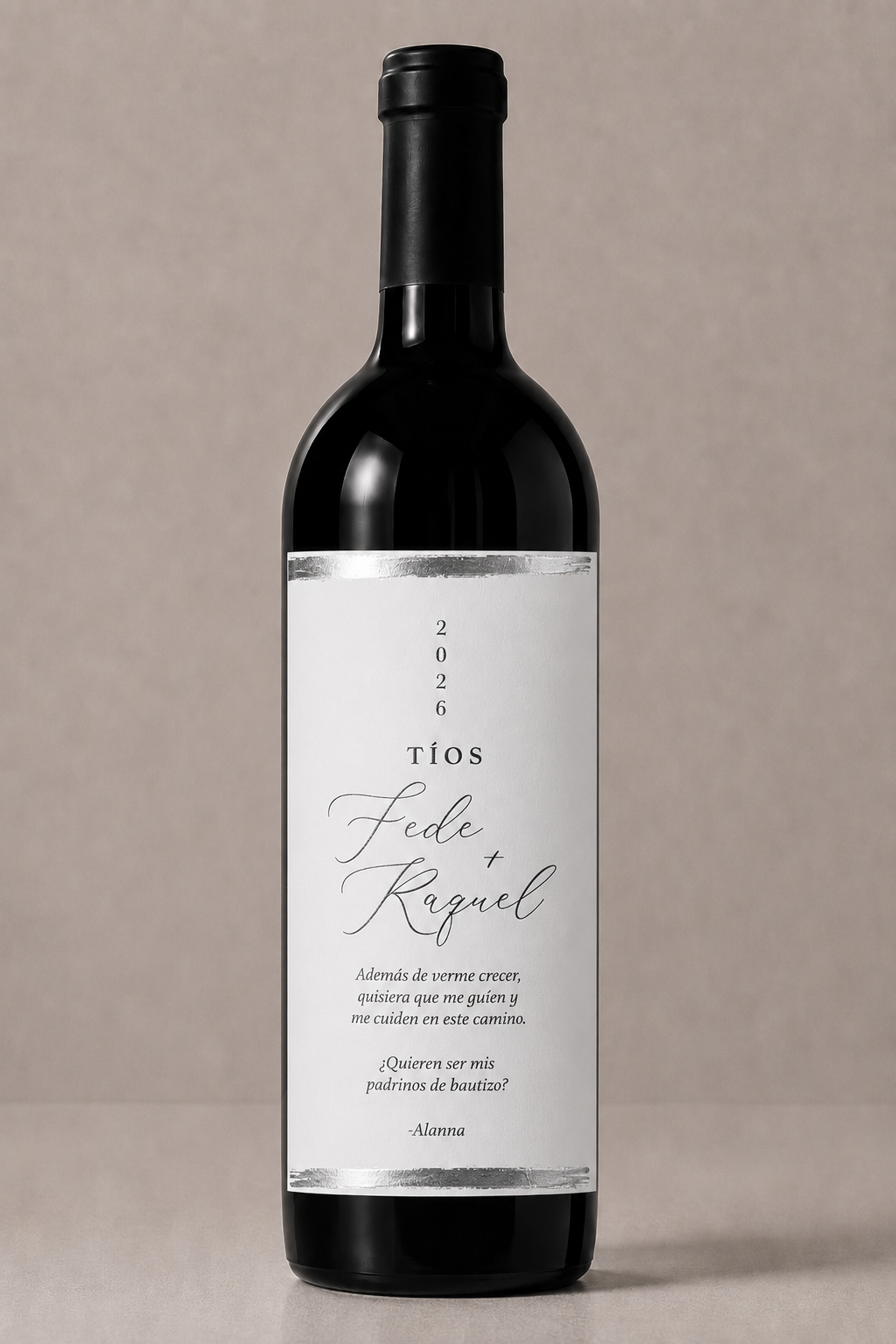 Etiqueta de vino personalizado