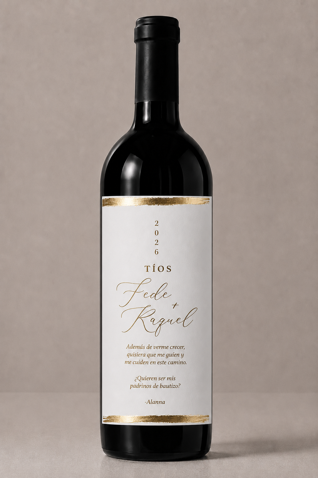 Etiqueta de vino personalizado