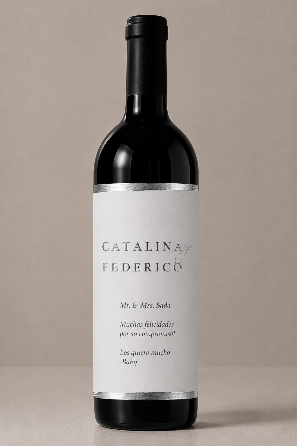 Etiqueta de vino personalizado