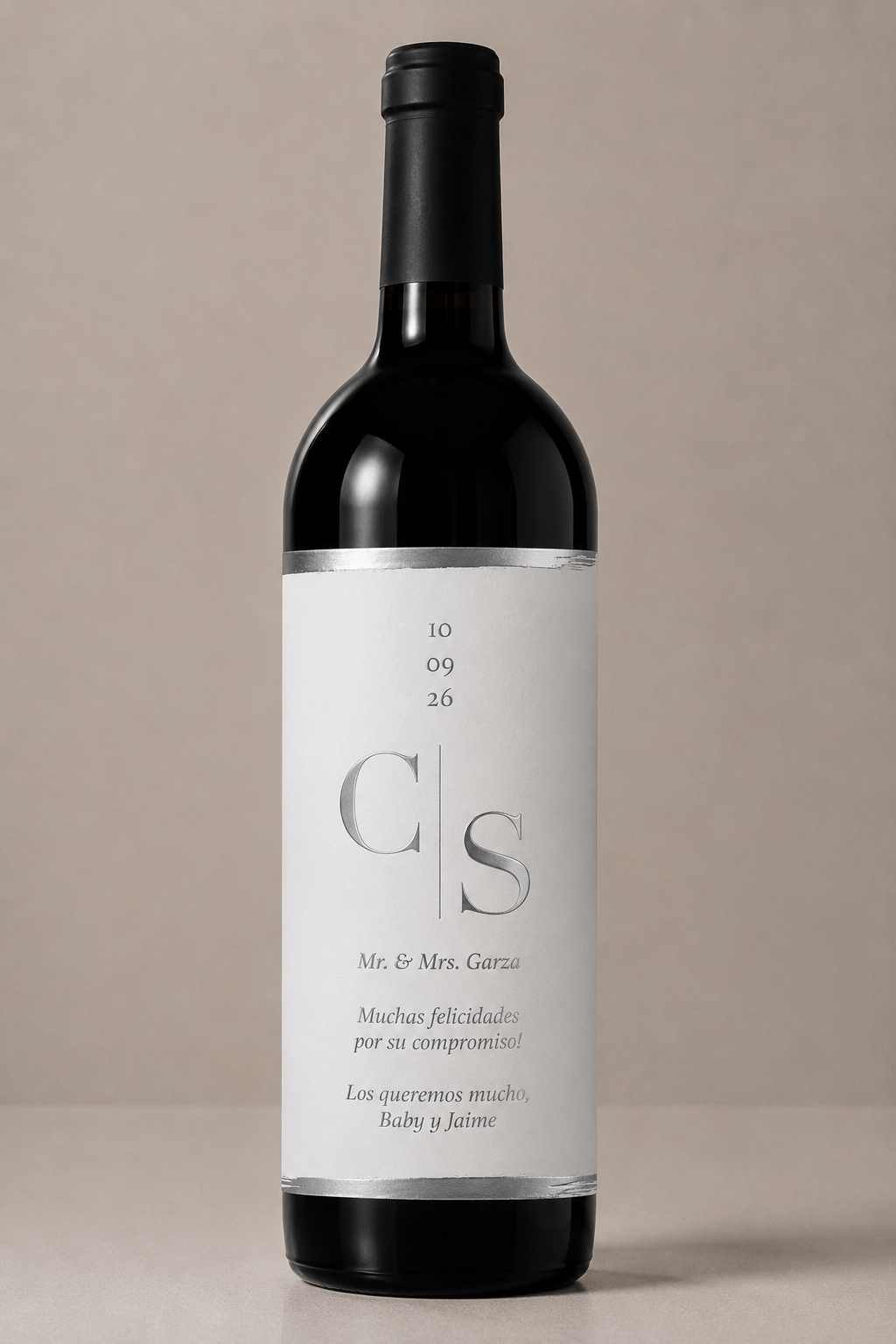 Etiqueta de vino personalizado