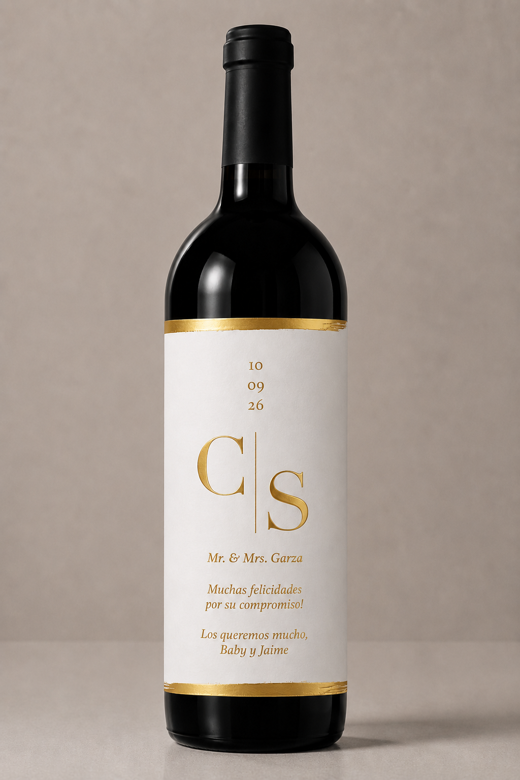 Etiqueta de vino personalizado