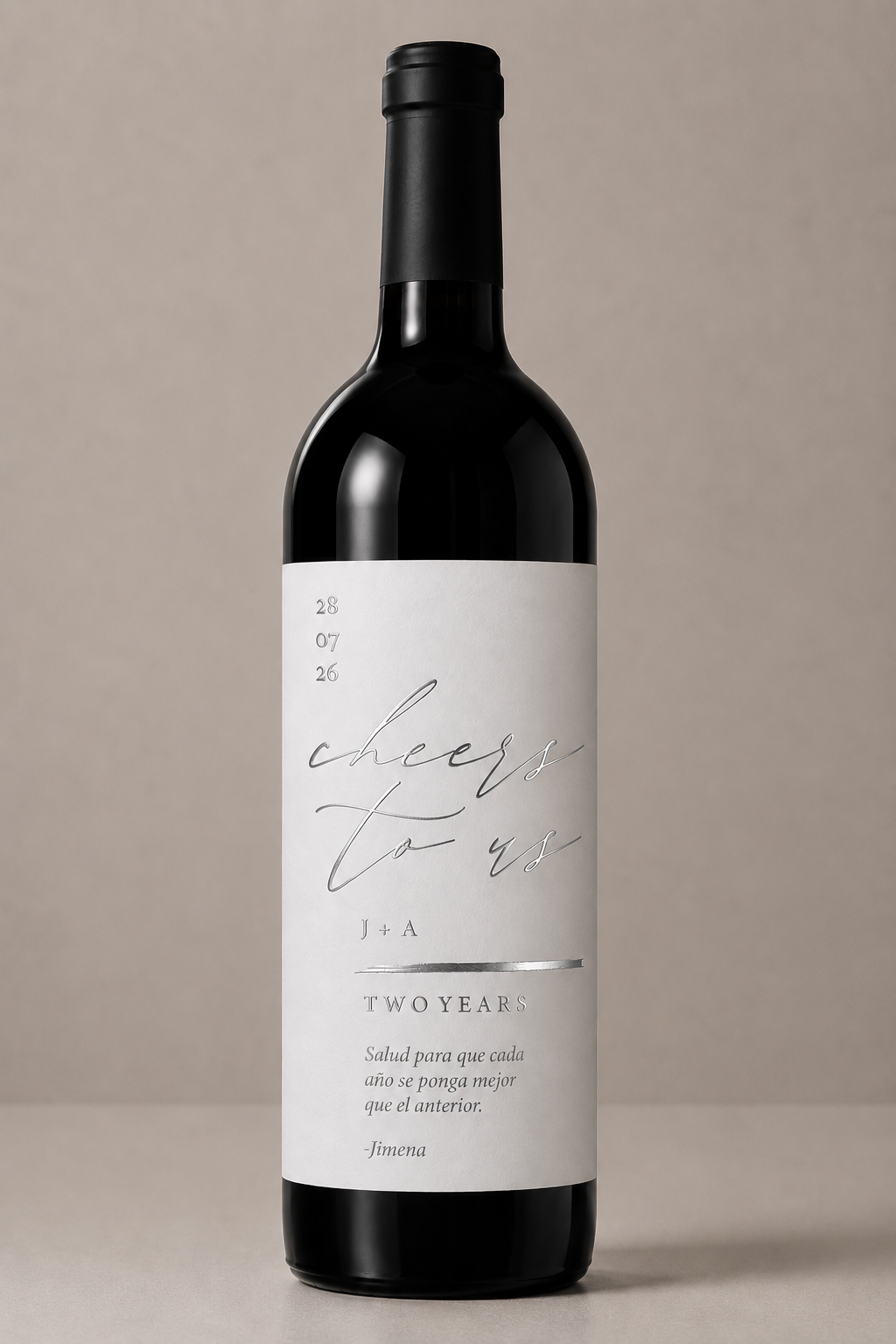 Etiqueta de vino personalizado