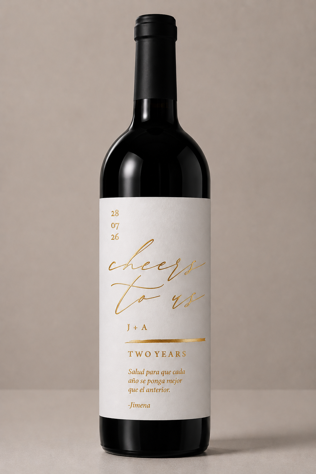 Etiqueta de vino personalizado