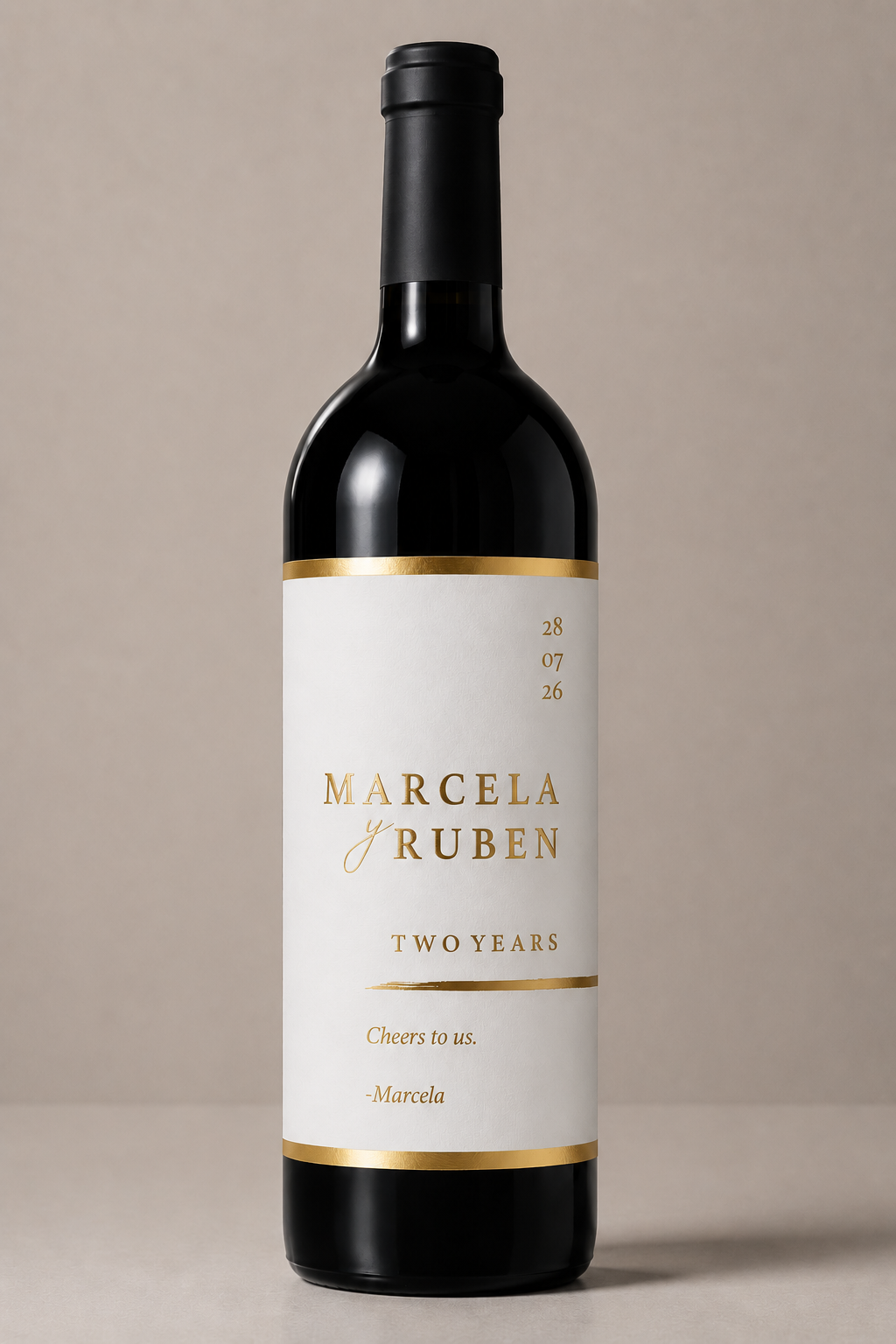 Etiqueta de vino personalizado