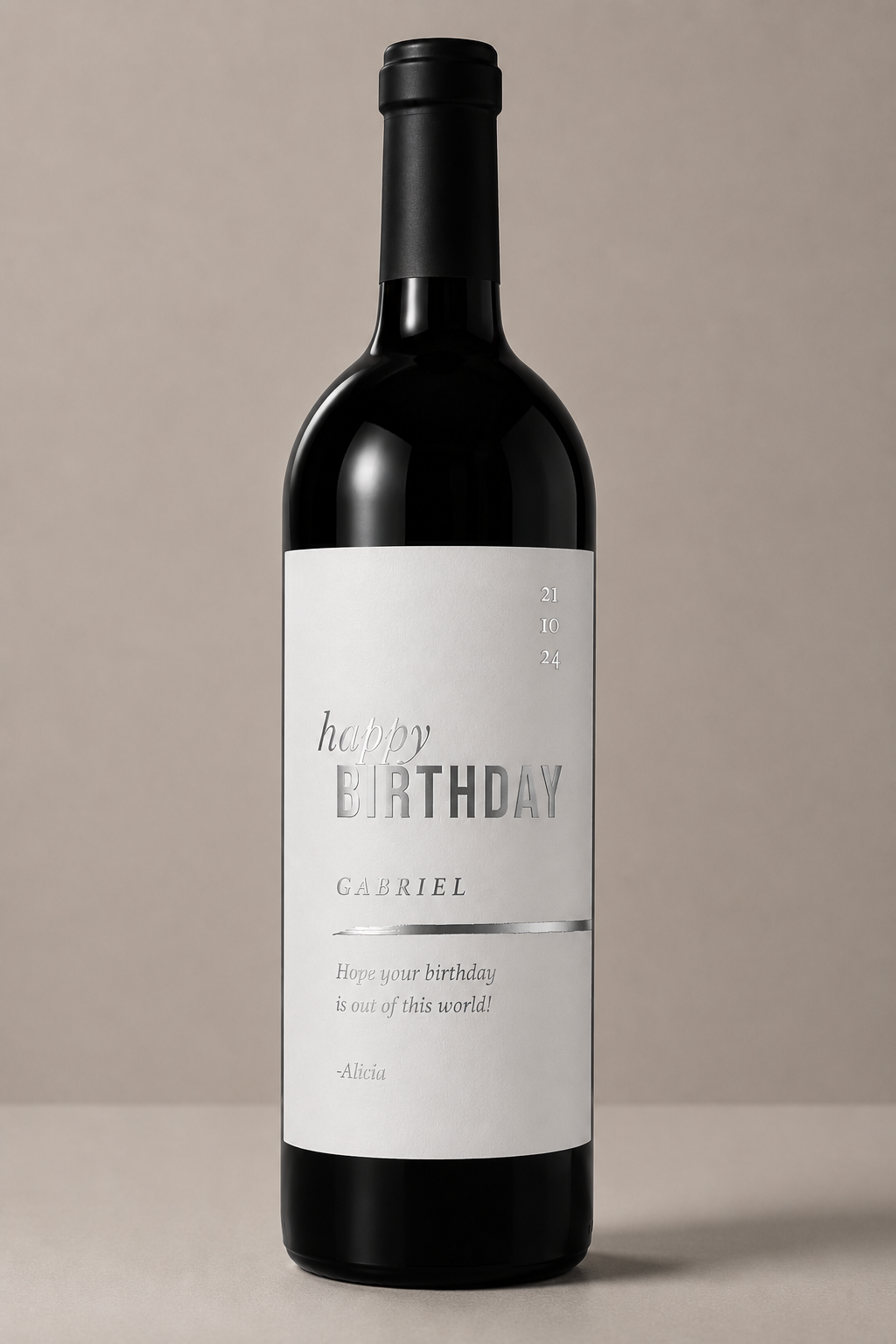 Etiqueta de vino personalizado