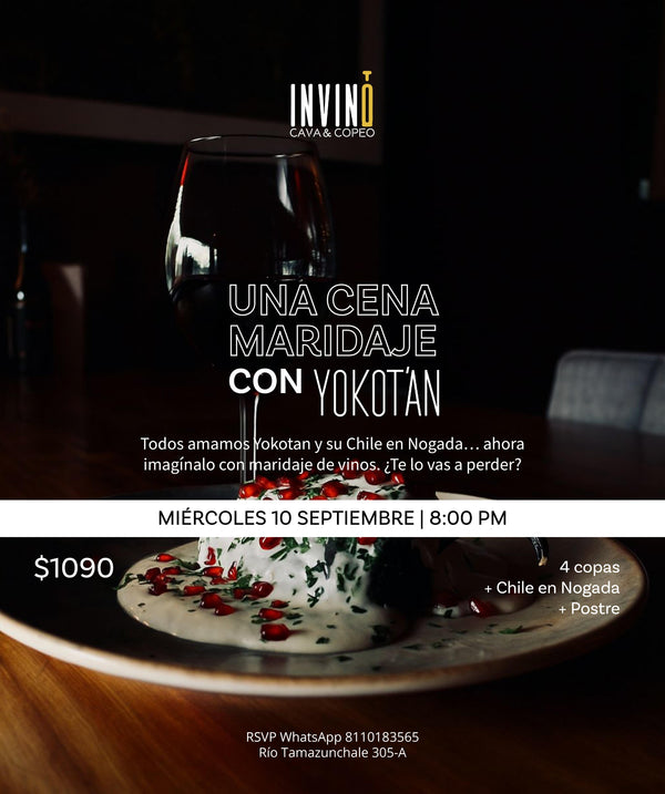 Cena Maridaje Yokotán: Chile en Nogada
