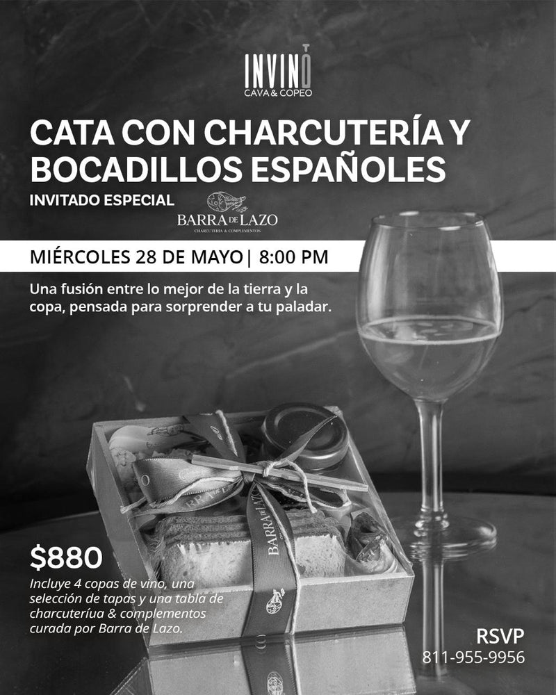 Cata Con Charcutería y Bocadillos Españoles- Barra de lazo