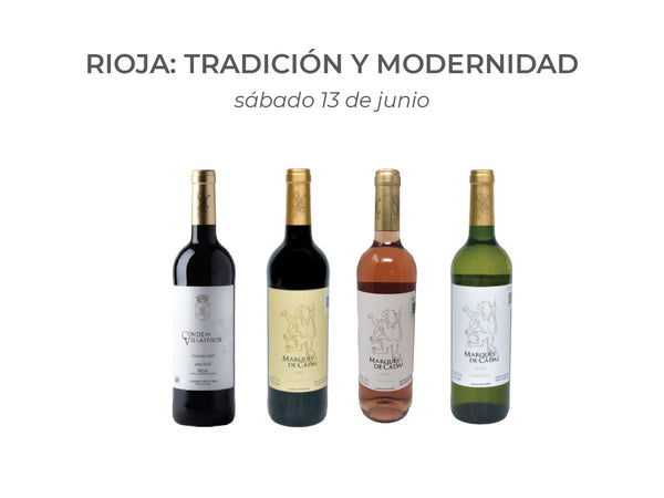 Rioja: Tradición y Modernidad: Dos Vinos Tintos + Vino Blanco + Vino Rosado