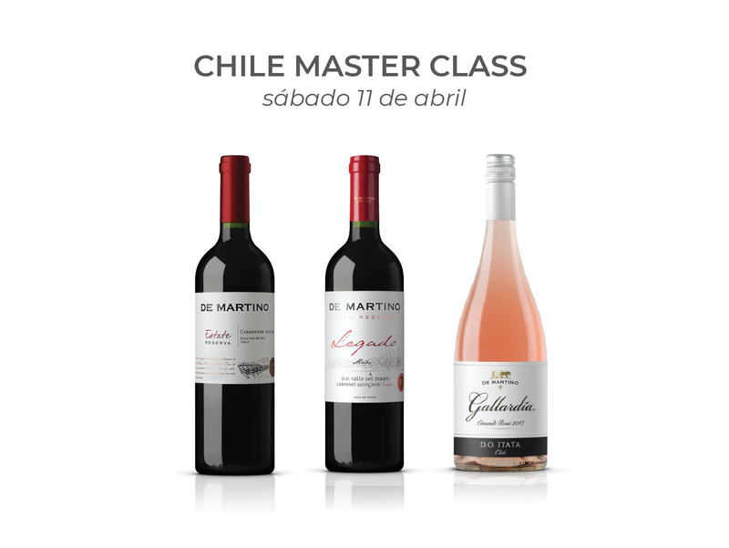 Master Class - Chile: Dos Vinos Tintos + Un Vino Rosado