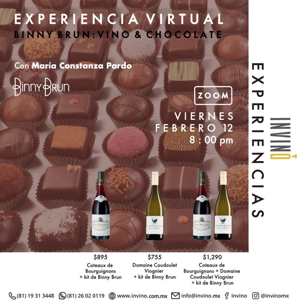 Experiencia Virtual: BinnyBrun: Vino & Chocolate